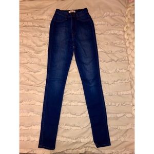 Vibrant Blue High Waisted Skinny Jeans